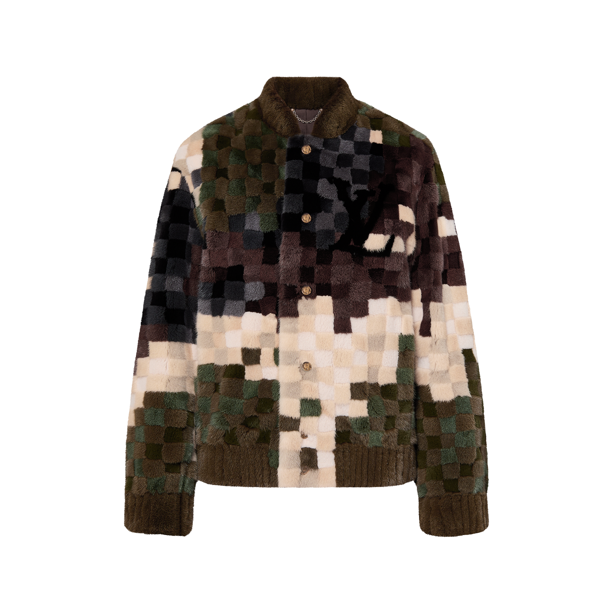 Mink Damier Intarsia Blouson - High-End Ready-to-Wear | LOUIS VUITTON